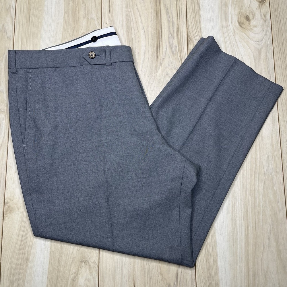 Proper Cloth Marzotto Natural Stretch 3-Ply Wool Fresco Dress Pants Mens 42Wx28L